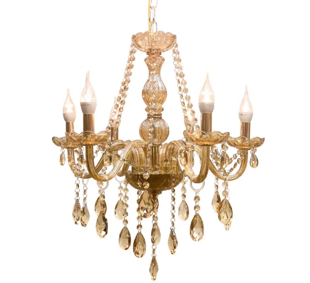 Lustre de cristais âmbar - Foto 5