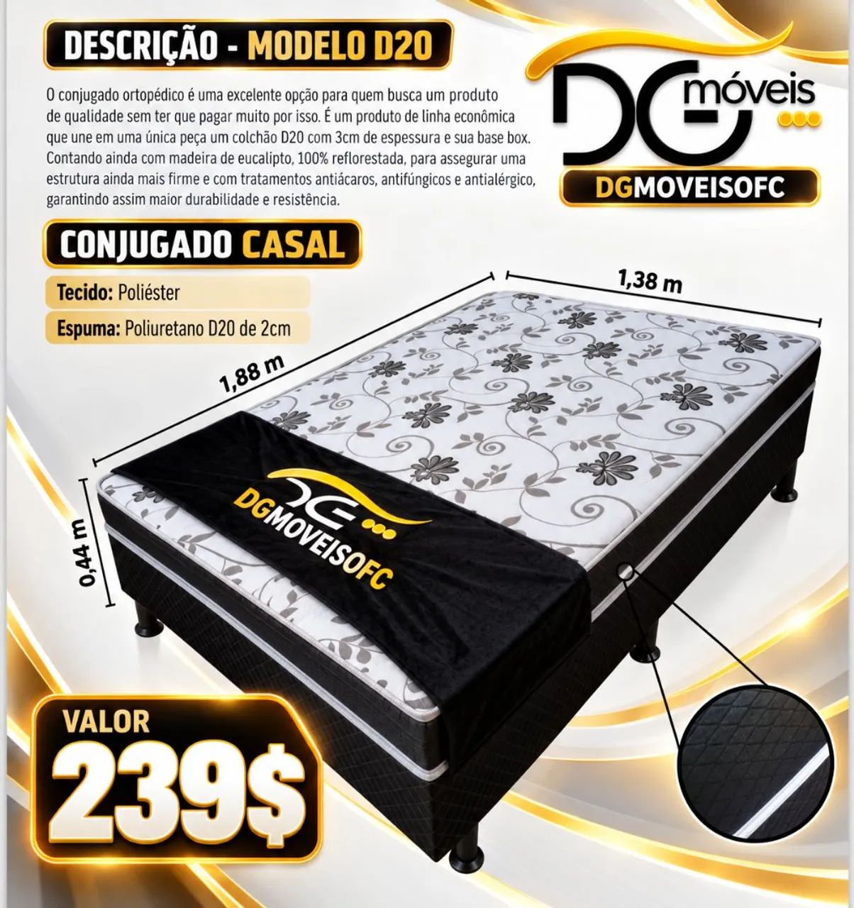 Cama box casal