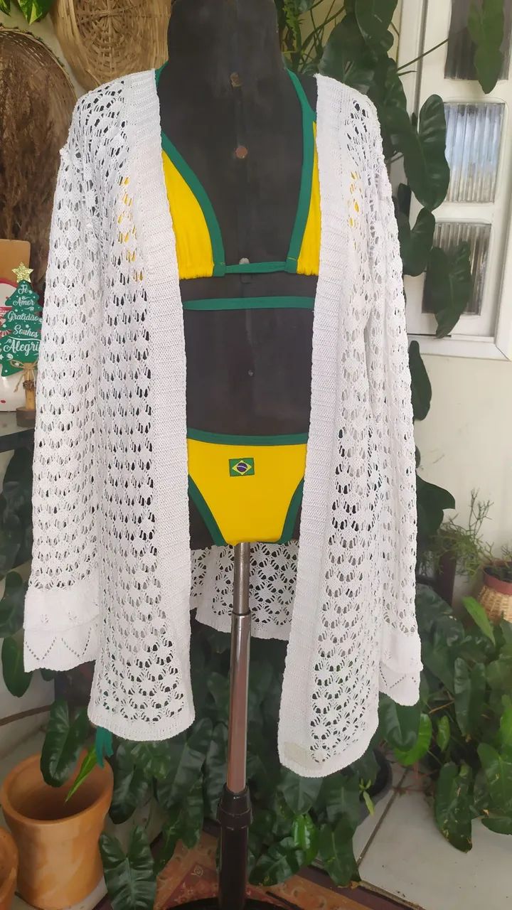 Biquíni com estampa do Brasil Tam M  - Foto 3