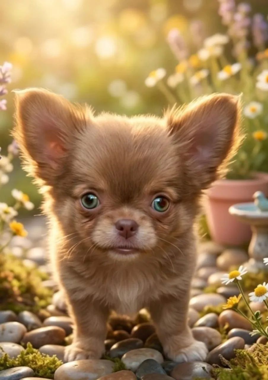 Chihuahua Macho Pelo Longo