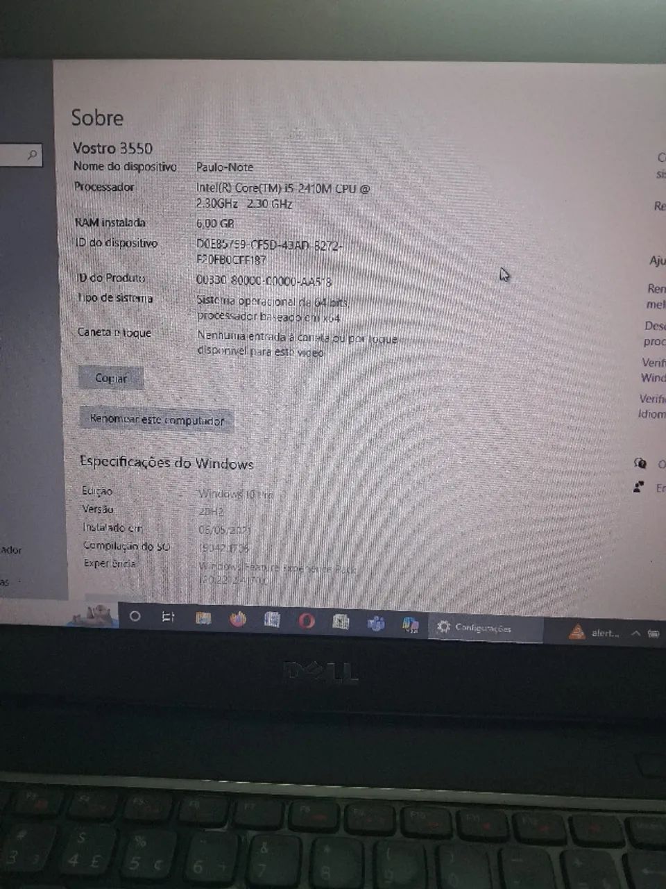 NOTEBOOK DELL VOSTRO COM I5 E SSD - Foto 3