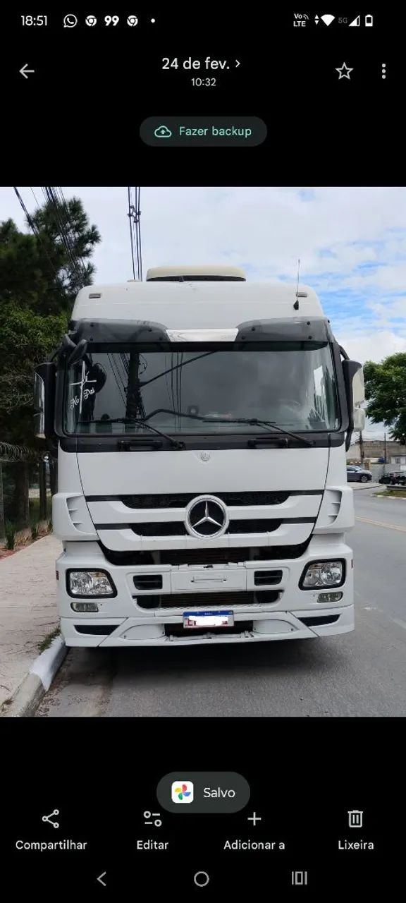 MB Actros 2546 6x2 ano 2012
