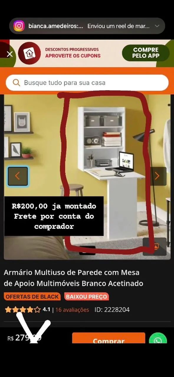 Armário mesa