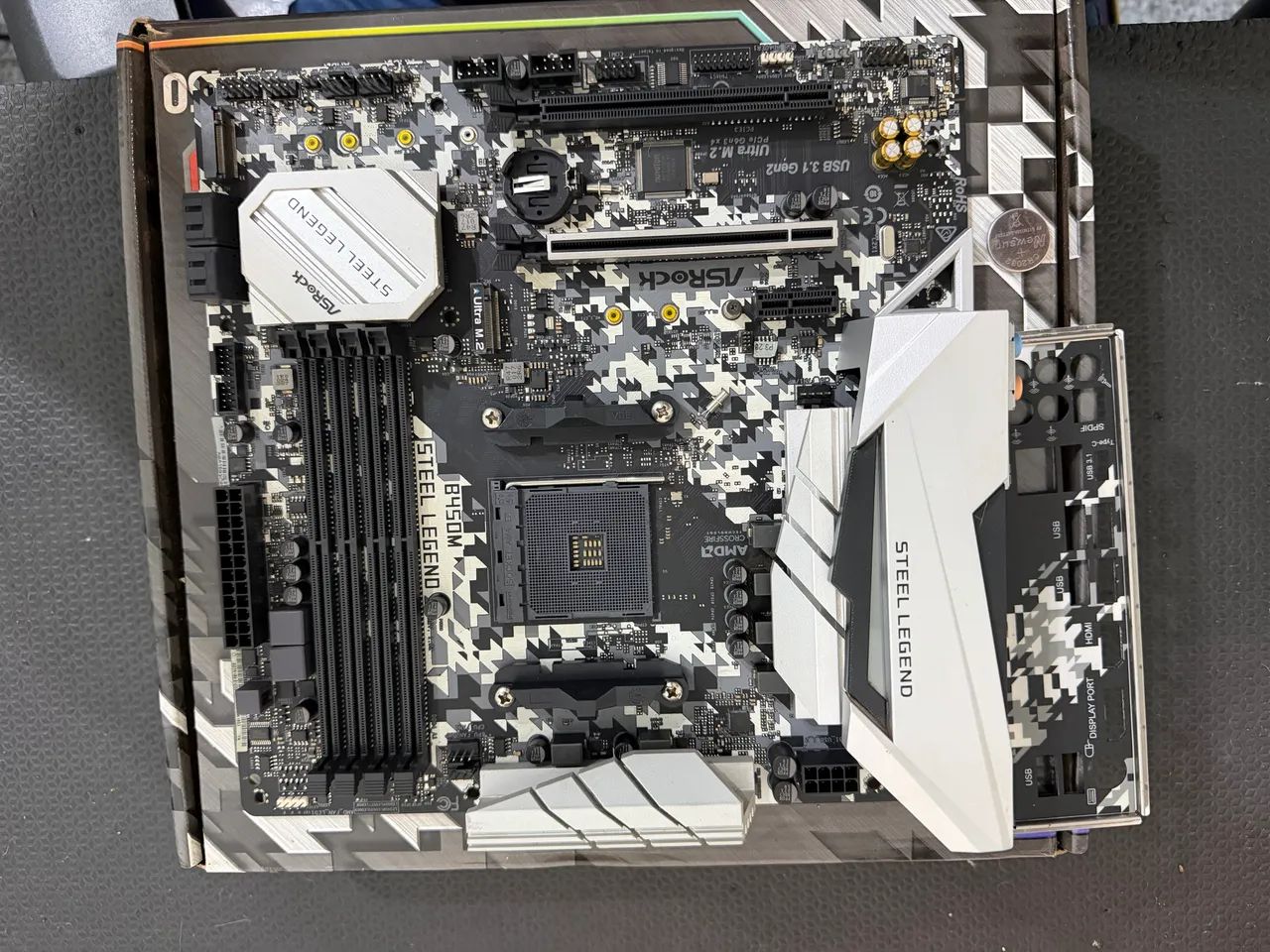 Placa mãe B450M Steel Legend com caixa