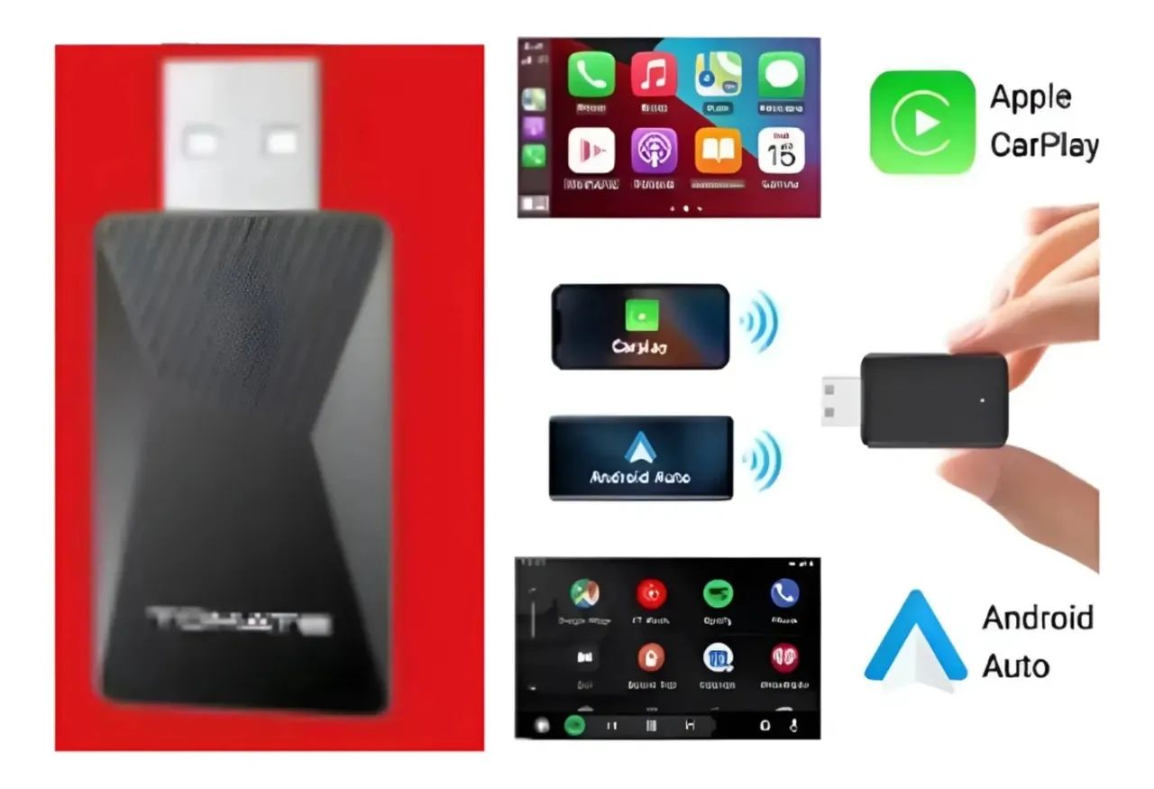 Adaptador Wireless Carplay+android Auto 2 Em1 Tomate Mtc-188 - Foto 5
