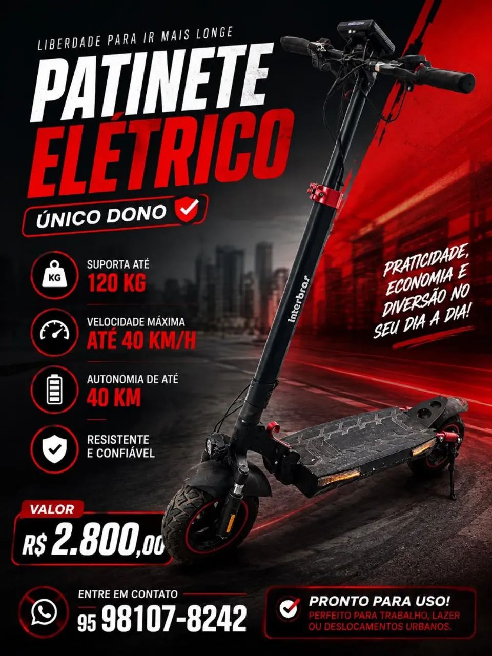 Vende se Patinete elétrico
