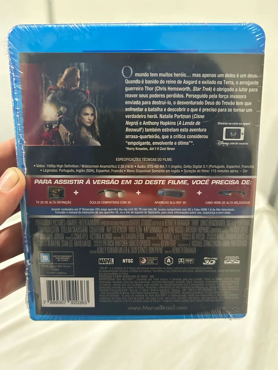 Blu-ray 3D Filme Thor (2011) da Marvel Studios Lacrado - Foto 2
