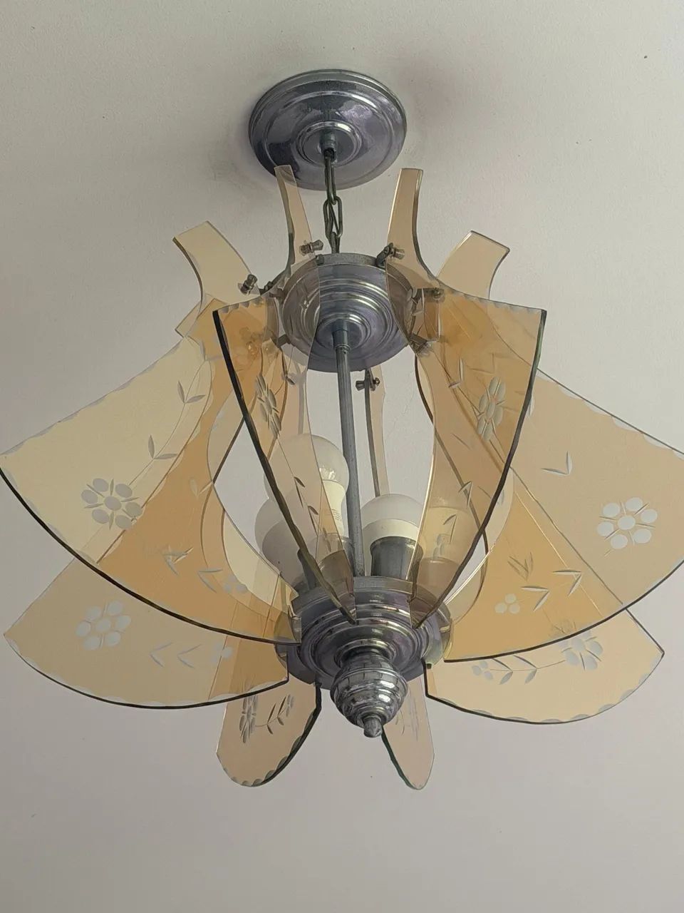 Lustre Retrô Antigo 8 pétalas anos 70  - Foto 2