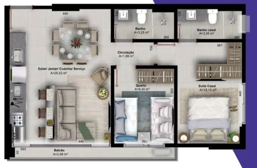 LUX OESTE 2 quartos sendo uma suíte, setor oeste - Foto 2