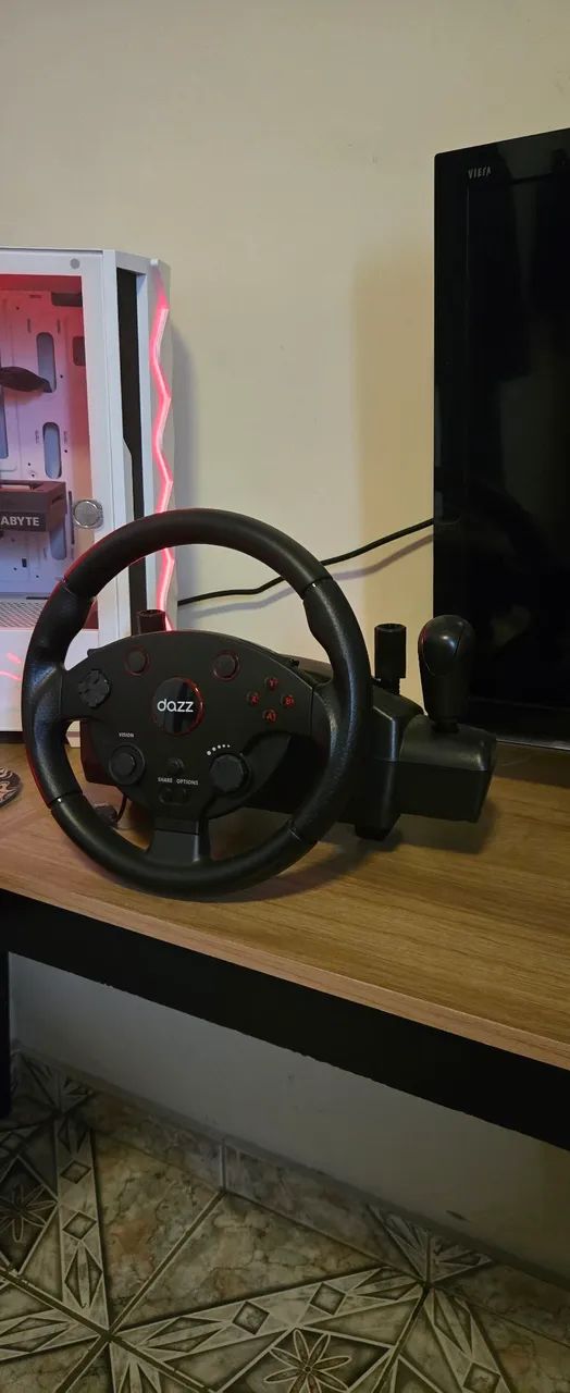 VOLANTE E PEDAL GAMER DAZZ - Foto 2