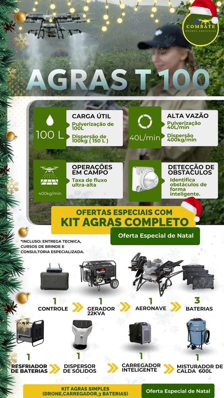 Drone Agrícola (T-100 ou T70 DJI super promoção! - Foto 4