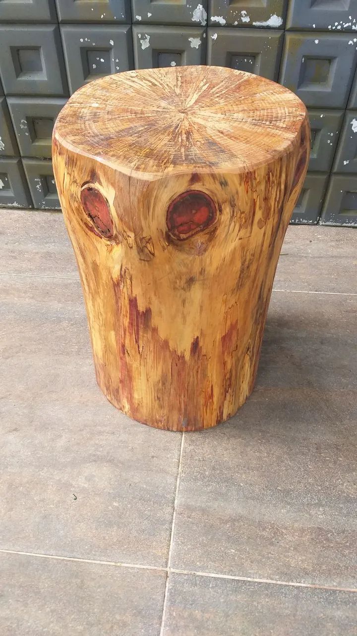 Solid Wood Pouf417563116150476800