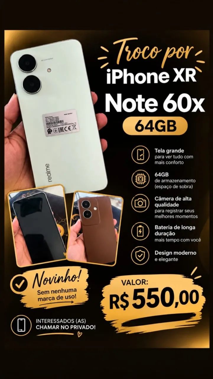 Celular troca em XR