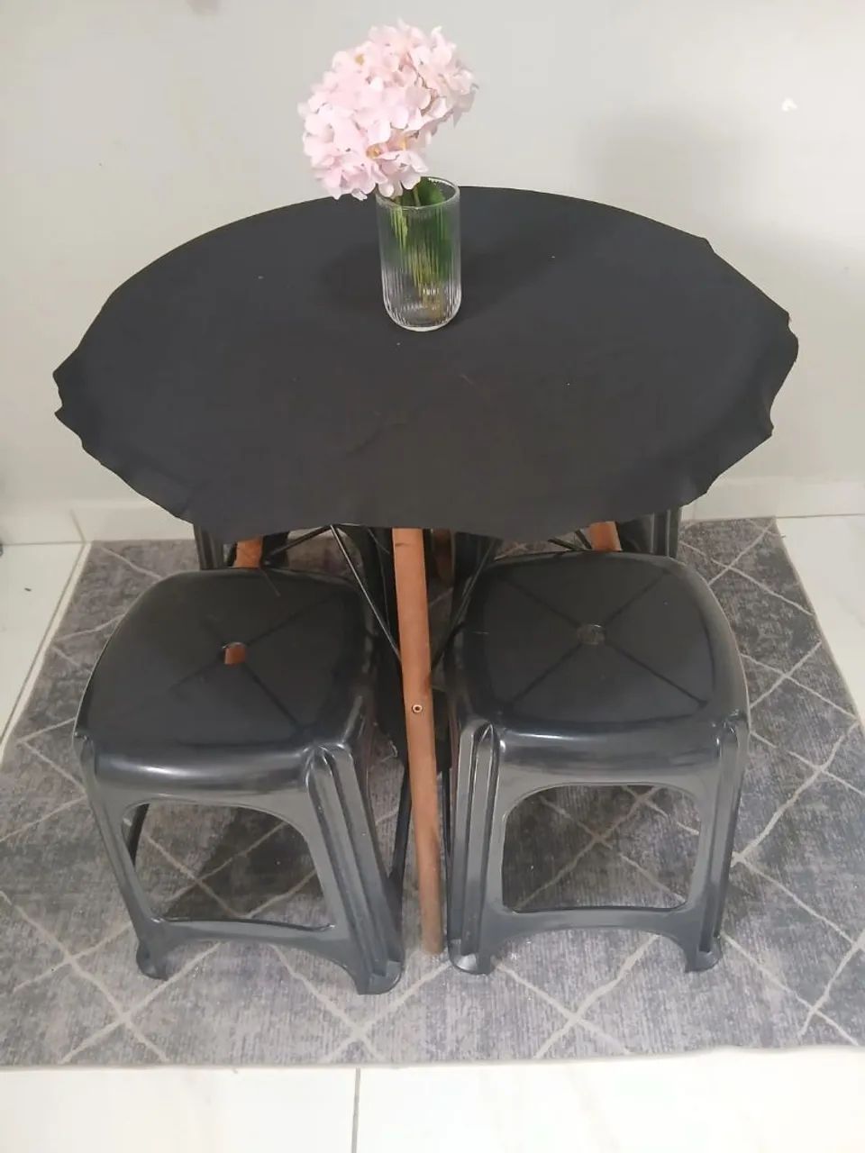 Mesa redonda 90cm + banquetas  - Foto 4