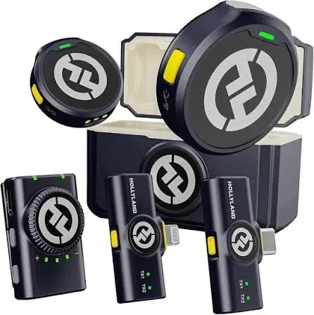 Sistema Microfone Lapela Hollyland Lark M2 Combo Preto - Foto 2