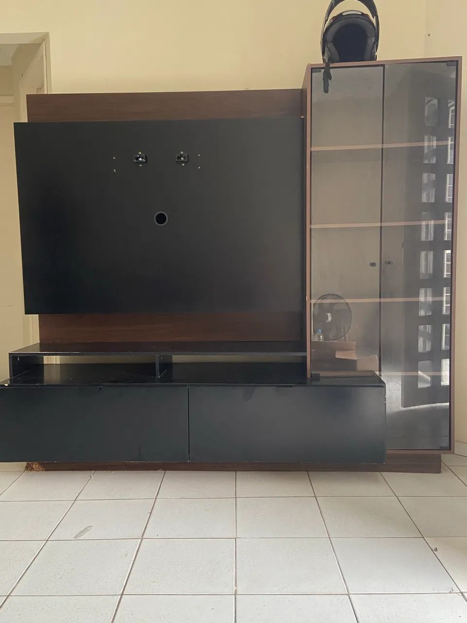 Rack + painel + cristaleira 