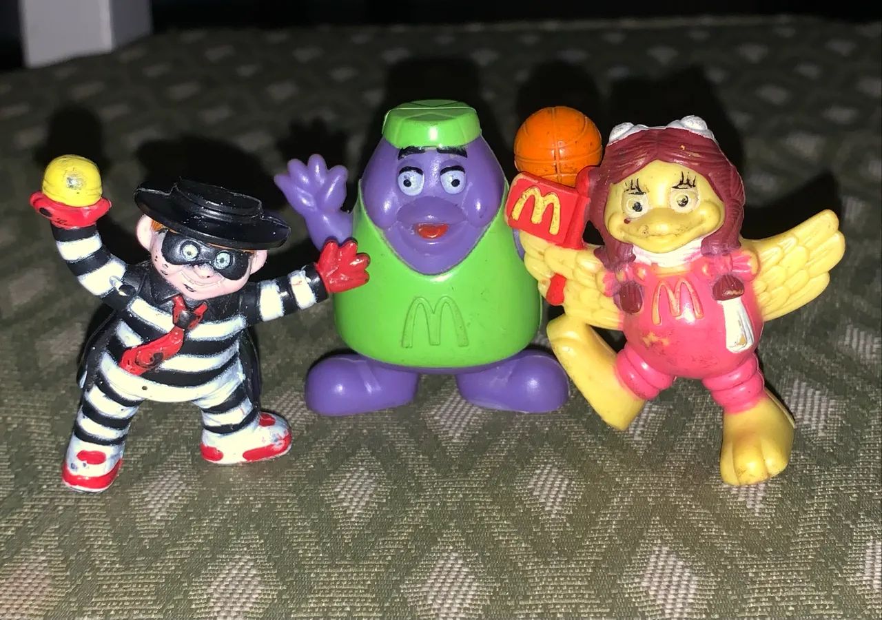 Figuras turma do mc donalds papa burguer sheik e birdie vintages