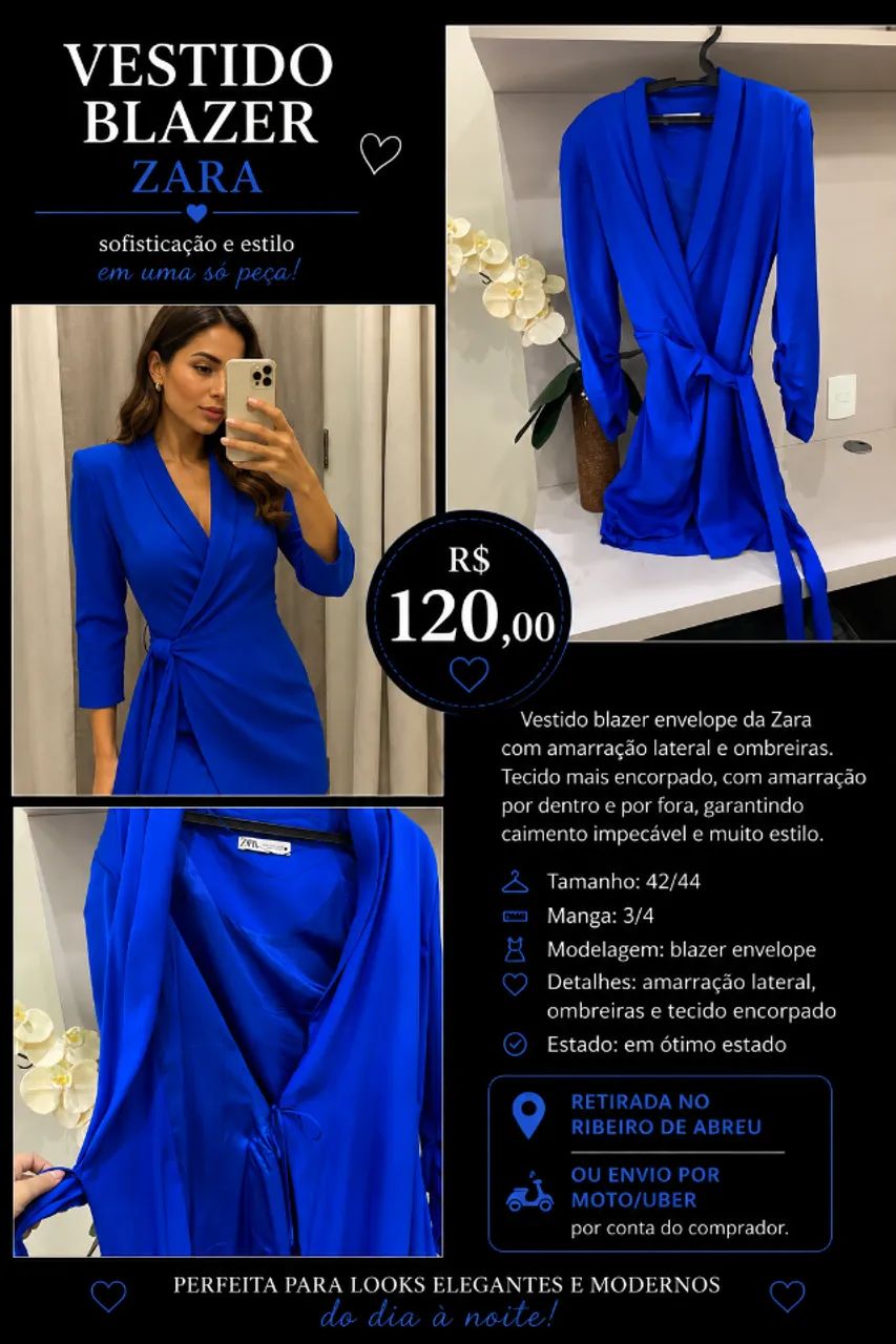 Blazer alongado Zara 
