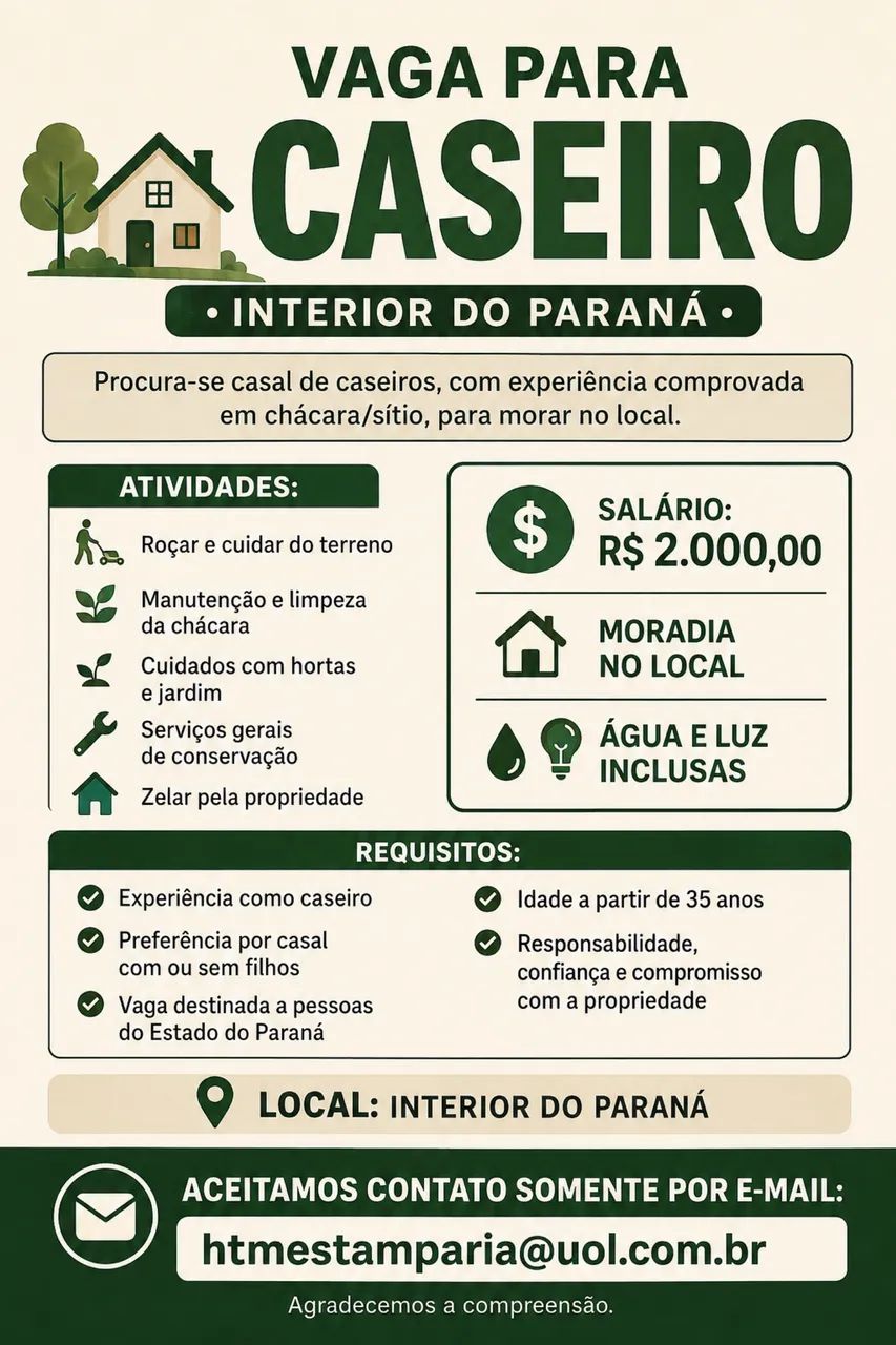Caseiro - chacareiro  - Foto 2