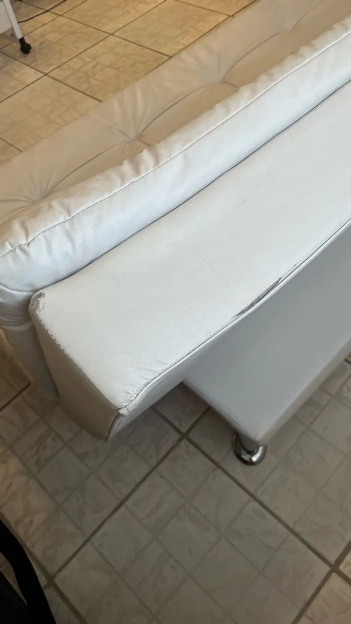 Sofá cama branco - usado - Foto 5