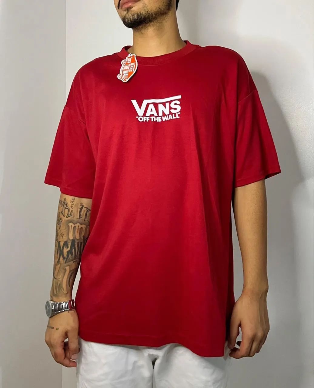 Camiseta Masculina Vermelha - Nova - Foto 2