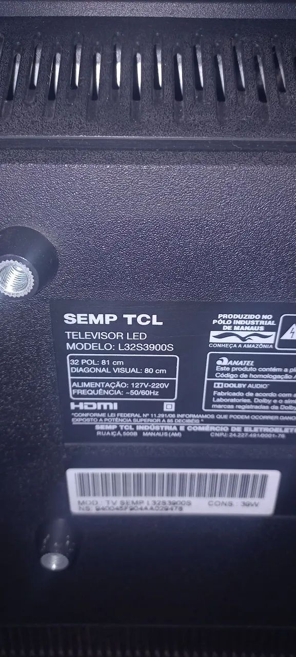 Tv Semp TCL LED 32 polegadas  - Foto 4