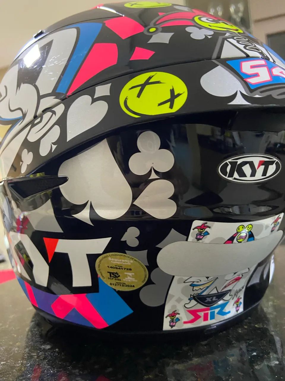 Capacete Kyt Tt Course Joker Ricardo Rossi Tamanho 60 - Foto 4