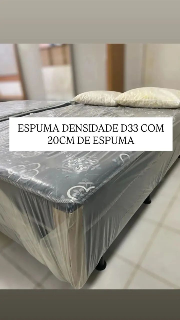 Cama box Casal - Espuma 20cm 