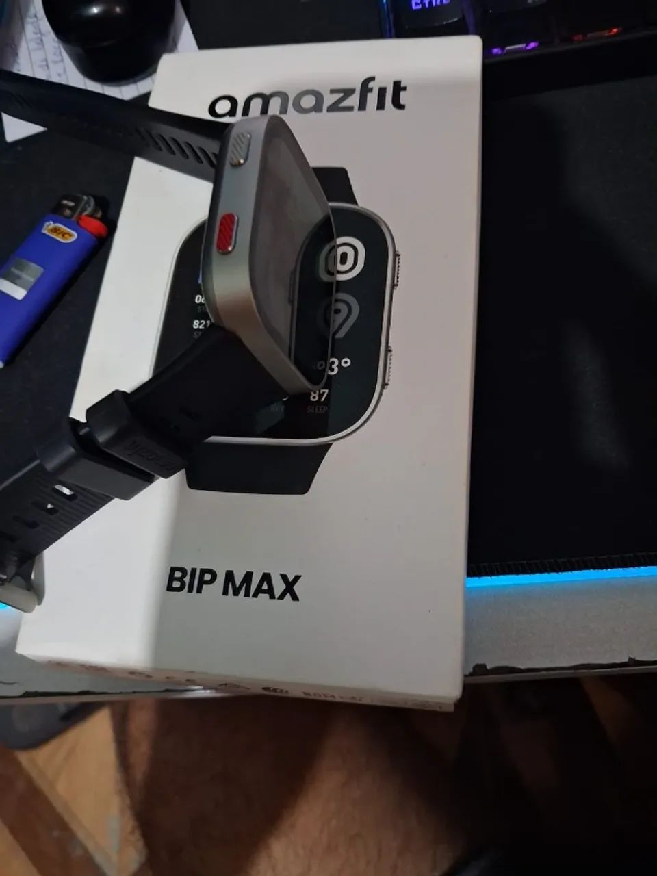  Amazfit Bip Max Gps Amoled Mapas Off Preto Prata - Foto 2