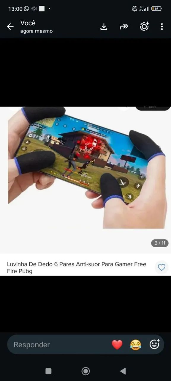 Luvinhas para jogar Free fire e Pubg mobile ( 06 pares ) 