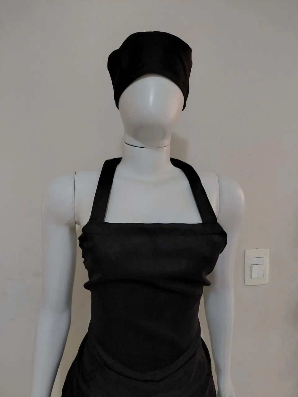Conjunto de avental e touca. - Foto 3