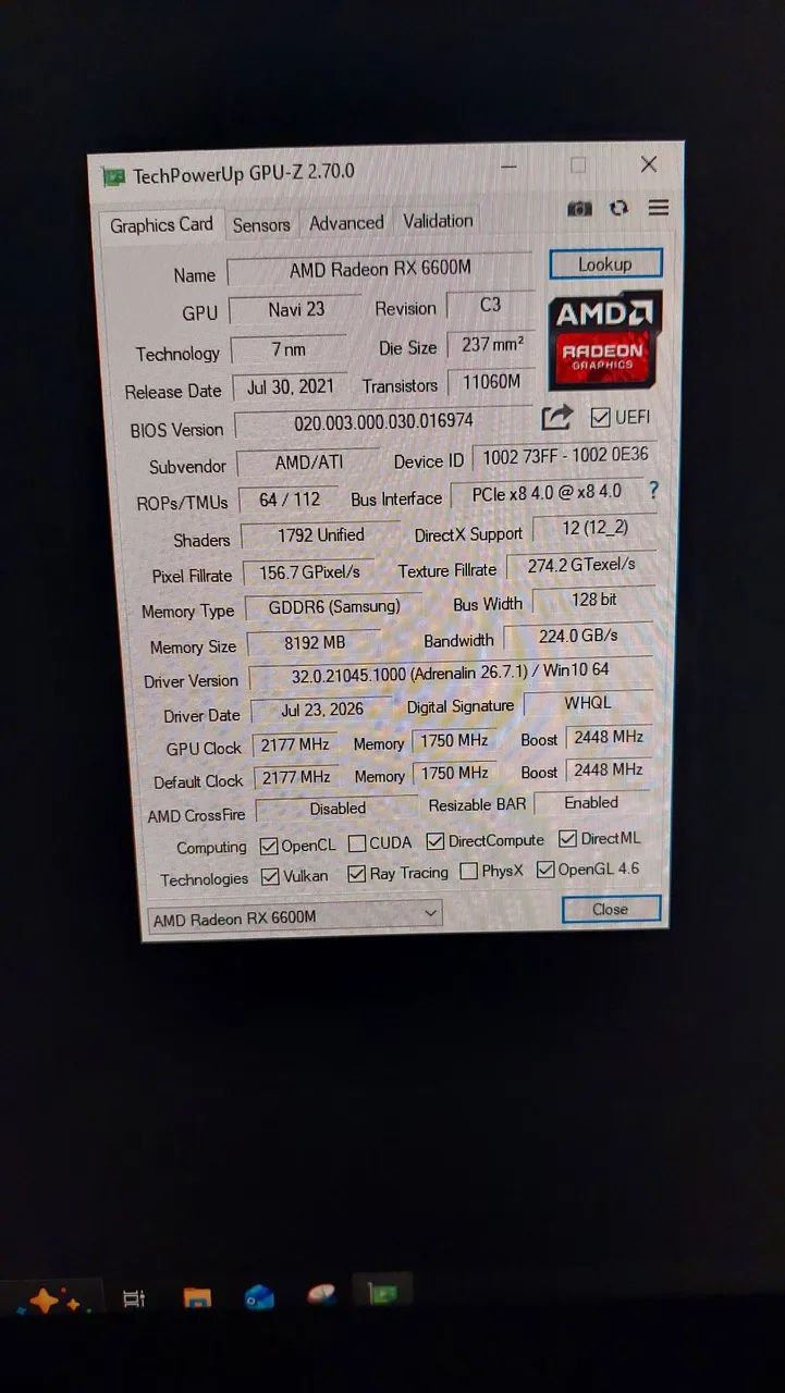 Placa de video Rx6600m 8gb - Foto 5