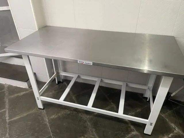 Mesa de Inox Cristal Aço Standard para Pizzaria - Foto 4