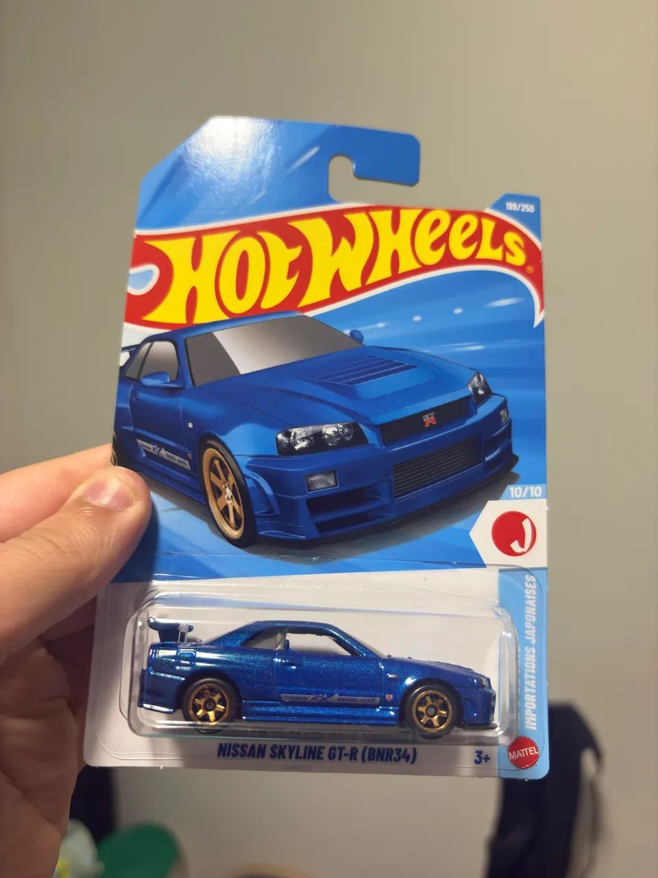 Hot Wheels skyline r34 azul