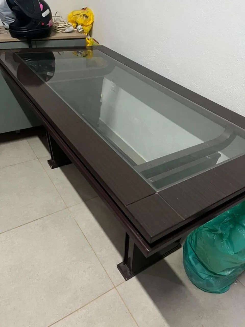 Mesa Retangular com Vidro