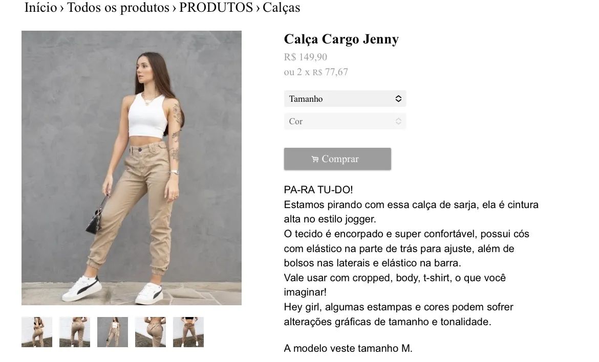 Calça cargo preta  - Foto 3