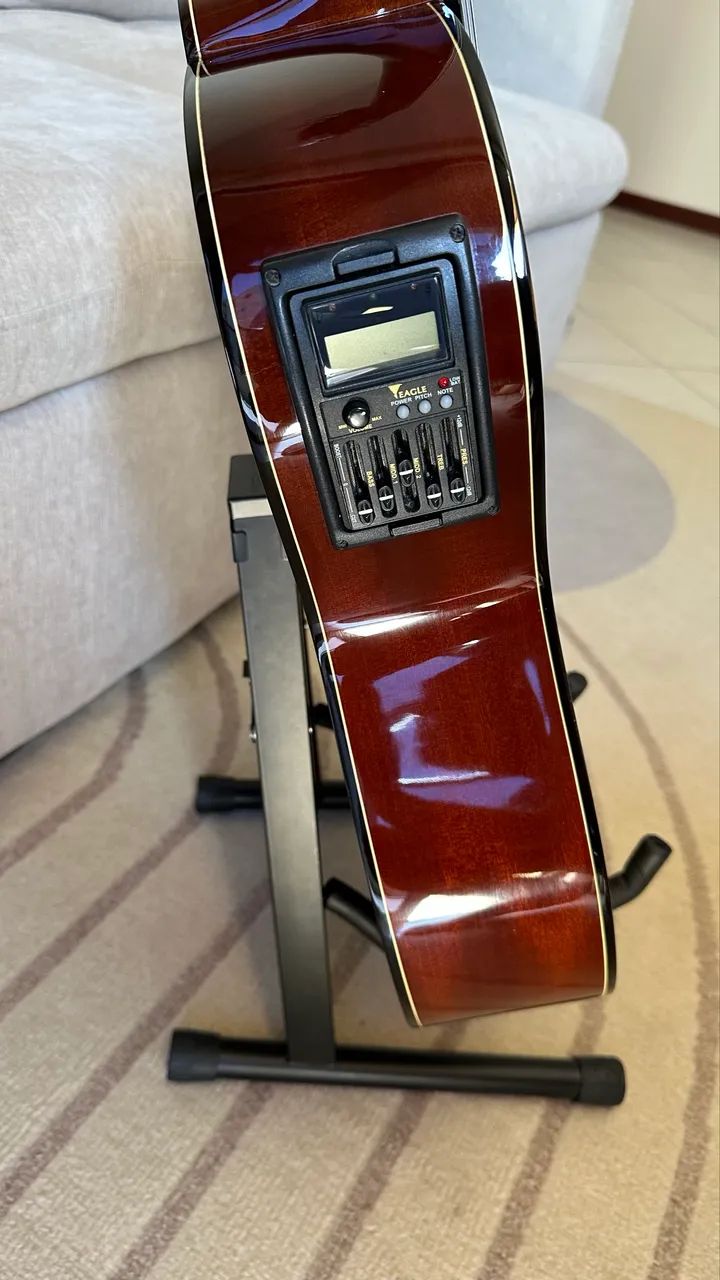 Violão Eagle CH-800NT Nylon (luthier + osso) + capa e suporte - Foto 3