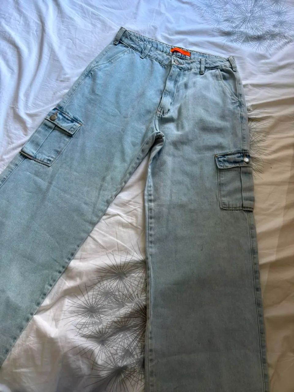 Calça cargo jeans clara ambrô  - Foto 4