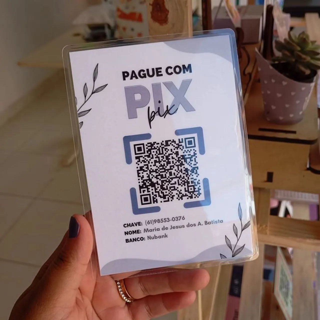 Plaquinha Pix Personalizada - Foto 2
