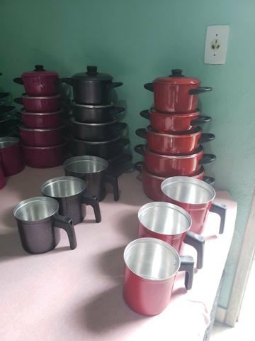 Kit de panela de alumínio e leiteiras - Foto 5