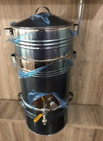 Panela para suco de uva 20kg toda em inox (nova) - Foto 2