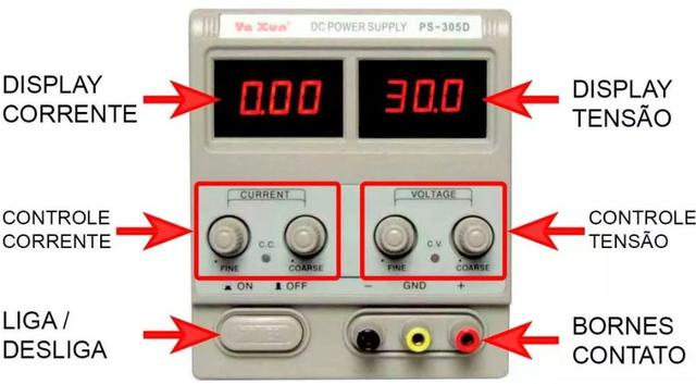 Fonte Alimentação Variável Yaxun Ps-305d Bivolt 30v 5a - Foto 3
