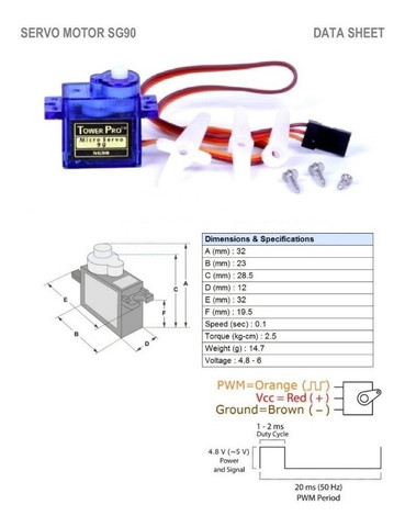 JA Robótica - Micro Servo 9G SG90 com acessórios - Foto 2