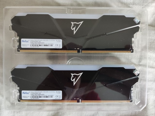 Memória RAM Netac DDR4 3600mhz (2x8) 16Gb