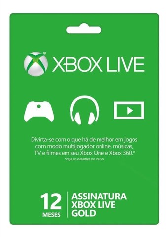 Xbox Live Gold 12 Meses Br Xbox 360 - Xbox One