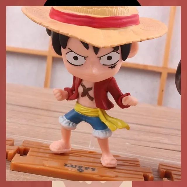 Coleção de Bonecos One Piece Luffy Zoro Nami Usopp 10pcs - Foto 3