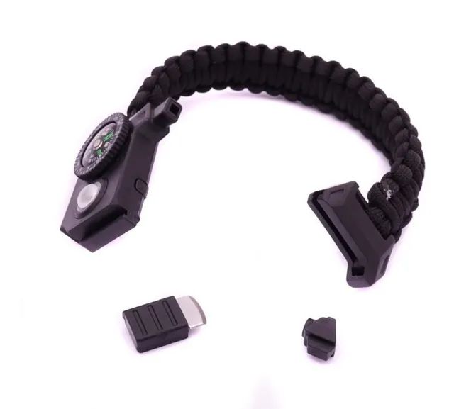 Par de Braceletes multiusos  7 em 1 , só preto  - Foto 4