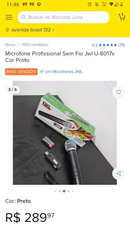 Microfone Sem Fio Profissional para Karaoke e Palestras - Foto 2