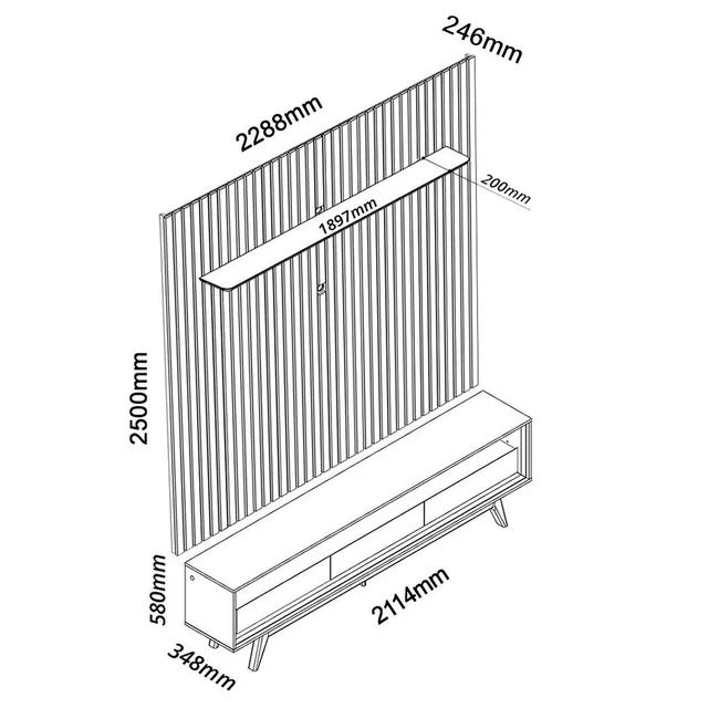 SURPREENDA-SE RACK E PAINEL RIPADO COM LED ENTRE OUTROS TUDO EM PRIMEIRA LINHA !!! T5432T6 - Foto 3