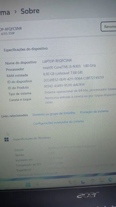 Notebook i3 N305 8 ram ddr5  - Foto 2